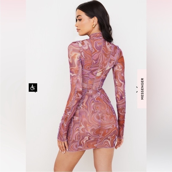 House of CB Dylan swirl laced mini dress - Picture 4 of 13